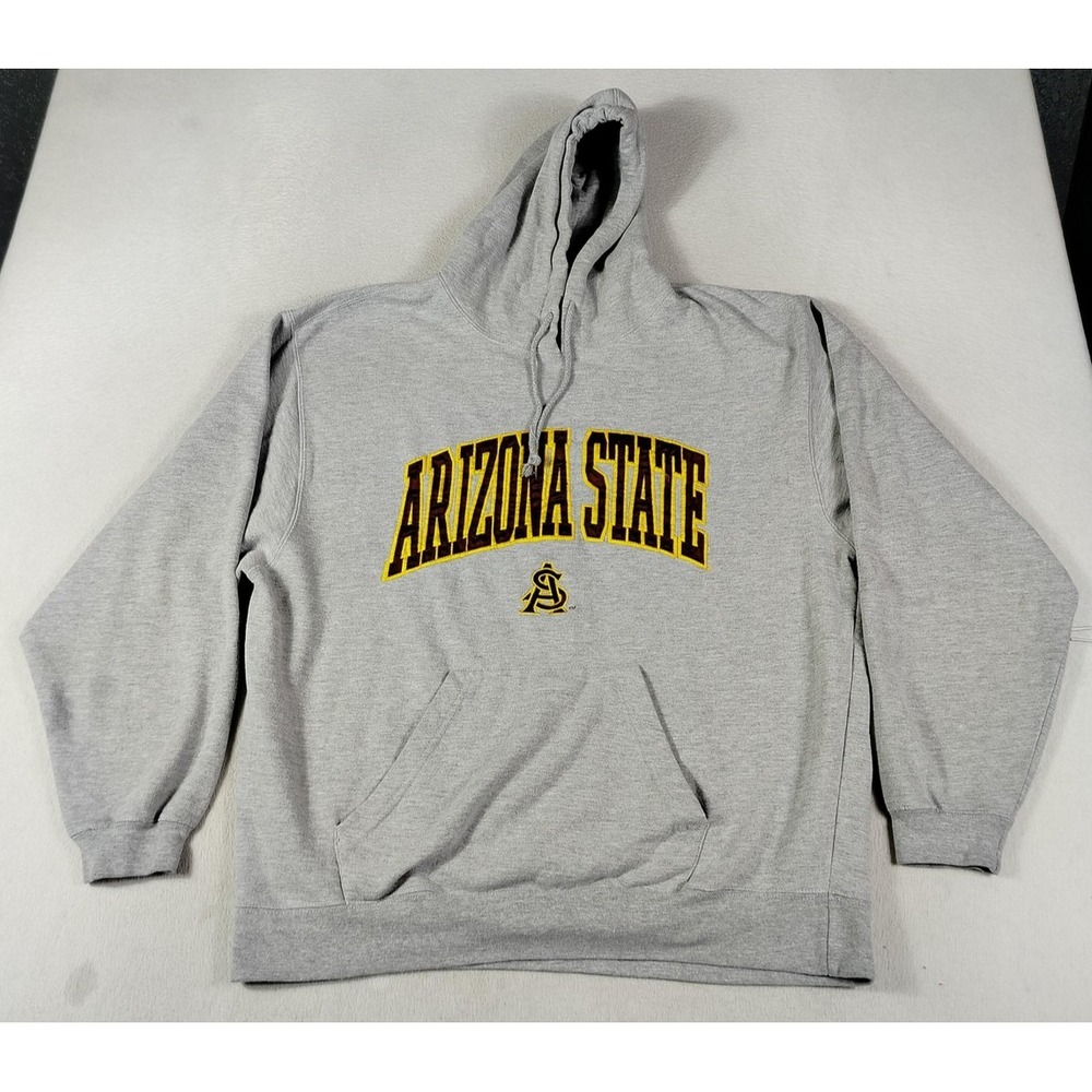 Arizona State Sun Devils Sweatshirt Mens 2XL Gray NCAA Football Hoodie Pullover